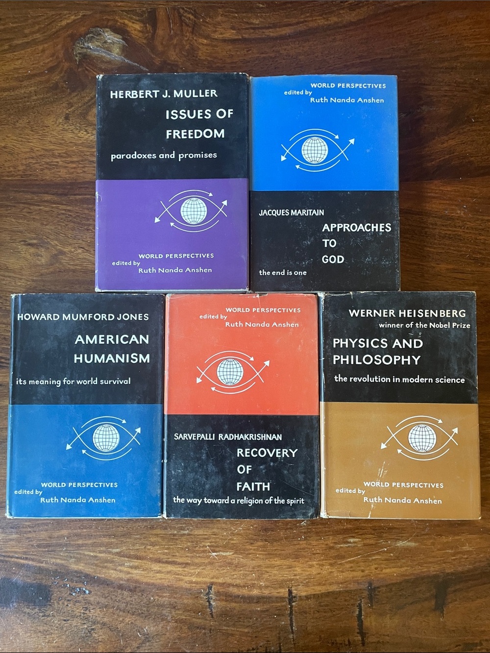 5 World Perspectives Vintage Books w/ dust jackets edited by Ruth Nanda Anshen